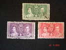 Newfoundland 1937 K.George VI SG254-SG256 Coronation 3 Values 2c, 4c, 5c   Used - 1908-1947