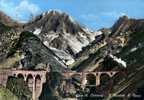 CAVE DI CARRARA  VIADOTTO TRENO   TOSCANA VIAGGIATA  COME DA FOTO ACQUERELLATA - Massa