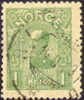 Norway #64 Used 1k Yellow Green Die A From 1907 - Gebraucht