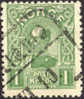Norway #67 Used 1k Green Die B From 1909-10 - Oblitérés