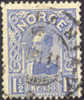 Norway #68 Used 1.50k Ultra Die B From 1909-10 - Oblitérés