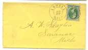 US - 3 -  VF LOWELL COVER C/1880´s To SARANAC - Lettres & Documents