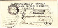 Franchigia / Palermo -Città  - Regia Intendenza Di Finanza (Sconosciuto Al Portalettere) - 04.05.1927 - Portofreiheit