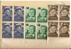 1951 - Pays-Bas Nederland - Oeuvres Pour L ´enfance- Y. & T. 559 à 563 - 20 Timbres Neufs Sans Charniere - Unused Stamps