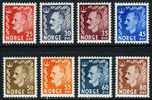 Norway #310-17 Mint Never Hinged King Haakon VII Set From 1950-51 - Unused Stamps