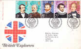 British Explorers 1973 First Day Cover. - Explorers