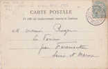 CARTE TYPE BLANC  OBLITERE PARIX EXPO BEAUX-ARTS 1905 - Temporary Postmarks