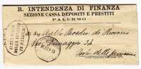 Franchigia / Palermo - Isola Delle Femmine  - Intendenza Di Finanza  -  12.04.1927 - Franchise