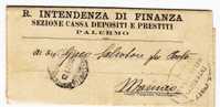 Franchigia / Palermo - Marineo  - Intendenza Di Finanza  -  12.04.1927 - Franchise