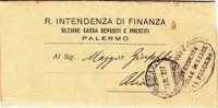 Franchigia / Palermo - Alia  - Intendenza Di Finanza  -  23.11.1927 - Portofreiheit