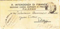 Franchigia / Palermo - Polizzi - Intendenza Di Finanza  -  25.07.1927 - Zonder Portkosten