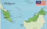 Malaisie , Carte Géographique , CPM. - Mapas