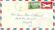 US - 2 - KLM  1957 FIRST FLIGHT HOUSTON-AMSTERDAM - UPRATED ENTIRE COVER From HOUSTON At Back AMSTERDAM CDS - 2c. 1941-1960 Brieven