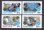 SS2954 - ST. LUCIA  , Communications Year N. 590/593  *** - St.Lucie (1979-...)