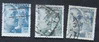 Spagna 1949 Franco 3 Stamps - Usati