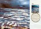AAT 1989 Nolan Landscapes 80c Frozen Sea Maximum Card - Cartoline Maximum