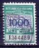 1981 / 84 IMPOSTA DI BOLLO PER CAMBIALI - LIRE 1.000 - Fil. Stelle - Revenue Stamps