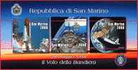 REPUBBLICA DI SAN MARINO 1998 LA BANDIERA NELLO SPAZIO FLAG IN SPACE BLOCCO FOGLIETTO BLOCK SHEET BLOC FEUILLET MNH - Blocks & Sheetlets
