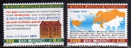 REPUBBLICA DI SAN MARINO 1999 UPU 125° ANNIVERSARIO ANNIVERSARY SERIE COMPLETA COMPLETE SET MNH - Neufs