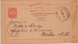 PORTUGAL - 1891 - LUIS 1° - CARTE POSTALE ENTIER De LISBONNE Pour BERLIN (ALLEMAGNE) - Postal Stationery