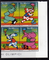 REPUBBLICA DI SAN MARINO 2000 OLIMPIADI OLYMPIC GAMES SIDNEY AUSTRALIA PIMPA CARTOON BLOCCO BLOCK BLOC MNH - Unused Stamps