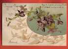 Z051 Bouquet De Violettes  Et Colombes.Précurseur.Cachet Menzingen Et Laufen 1906 - Altri & Non Classificati