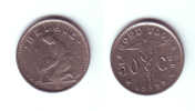 Belgium 50 Centimes 1923 (legend In Dutch) - 50 Cent