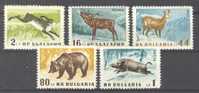 Bulgaria 1958 Mi. 1058-63 A (-1059) Waldtiere Forest Animals Bär Gemse Wildschwein Hirsch Feldhase MNH** - Neufs