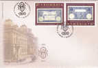 First  Paper Note In Romania,tramway,Romanian Bank 2010 Cover FDC. - Tranvías