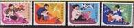 Taiwan 1999 Children Folk Rhymes Stamps Bug Baby Bridge Cat Dog Mother Boat Kid Insect - Nuovi
