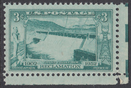 !a! USA Sc# 1009 MNH SINGLE From Lower Right Corner - Grand Coulee Dam - Nuevos