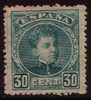 Edifil 249* Nuevo, Alfonso XIII Cadete 30 Cts Verde. Margenes Enormes. Catalogo 75 Eur - Unused Stamps