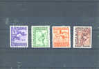 RUMANIA - 1937 Balkan Games 4 Values As Scan MM  (Hinge Remainders) - Unused Stamps