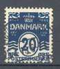 Denmark 1912 Mi. 65  20 Øre Numbers & Waves Wellenlinien Mit Herzchen - Gebruikt