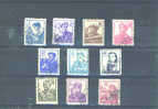 RUMANIA - 1955 Definitives Values As Scan (Hinge Remainders) - Used Stamps