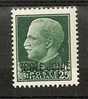 1941 ISOLE JONIE IMPERIALE 25 C MH * - RR7150 - Ionian Islands