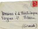 Lettre De Lacanau Océan Pour Fargues St Hilaire Gironde 1949 Avec 721A - Briefe U. Dokumente