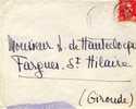 Lettre De Lacanau Océan Pour Fargues St Hilaire Gironde 1949 Avec 721A - Storia Postale