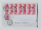 0,15c Rose "Liberté De Gandon" (x15) Sur Lettre Circulée En 1987 - Brieven En Documenten