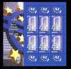 Romania 2008 MINISHEET OF 6 PCS + LABELS, 10 YEARS EUROPA BANQUE ,MNH. - Unused Stamps