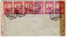 PORTUGAL - MOZAMBIQUE - LETTRE De LOURENCO MARQUES Avec DOUBLE CENSURE Pour  (USA) - 1943 - GUERRE 39/45 - Mosambik