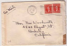 CANADA - GUERRE 39/45 - LETTRE Avec CENSURE De VANCOUVER Pour La CALIFORNIE (USA) - 1942 - Cartas & Documentos