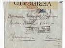 MARCOPHILIE  PAR AVION  LETTRE EN CENSURE PER CENSURA ROME FERROVIA  ITALIA POUR GRAVENHAGE PAYS BAS - Storia Postale