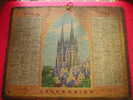 CALENDRIER 1952-CATHEDRALE DE QUIMPER -ATTENTION EN MAUVAIS ETAT -5 PHOTOS DU CALENDRIER - Big : 1941-60