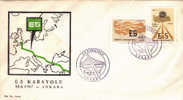 Turquie,Turkiye 1967  E5 Karayolu Ankara Cover FDC. - FDC