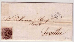 ESPAGNE - 1869 - LETTRE De BARCELONA Pour SEVILLA - ISABELLE II - Covers & Documents