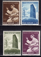 CITTÀ DEL VATICANO VATICAN VATIKAN 1965 VISITA PAPA PAOLO VI ALL'ONU UN VISIT POPE SERIE COMPLETA COMPLETE SET MNH - Unused Stamps