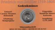 Friedrich Schiller Deutschland G Numisblatt 2/2005 Mit 2461 10KB SST 27€ Bücher Werke Schillers Coin Document Of Germany - Deutschland