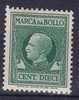 1931 / 37  - MARCA DA BOLLO A   " Tassa Fissa " -  Cent. 10 - Fiscale Zegels