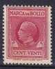 1931 / 37  - MARCA DA BOLLO A   " Tassa Fissa " -  Cent. 20 - Revenue Stamps